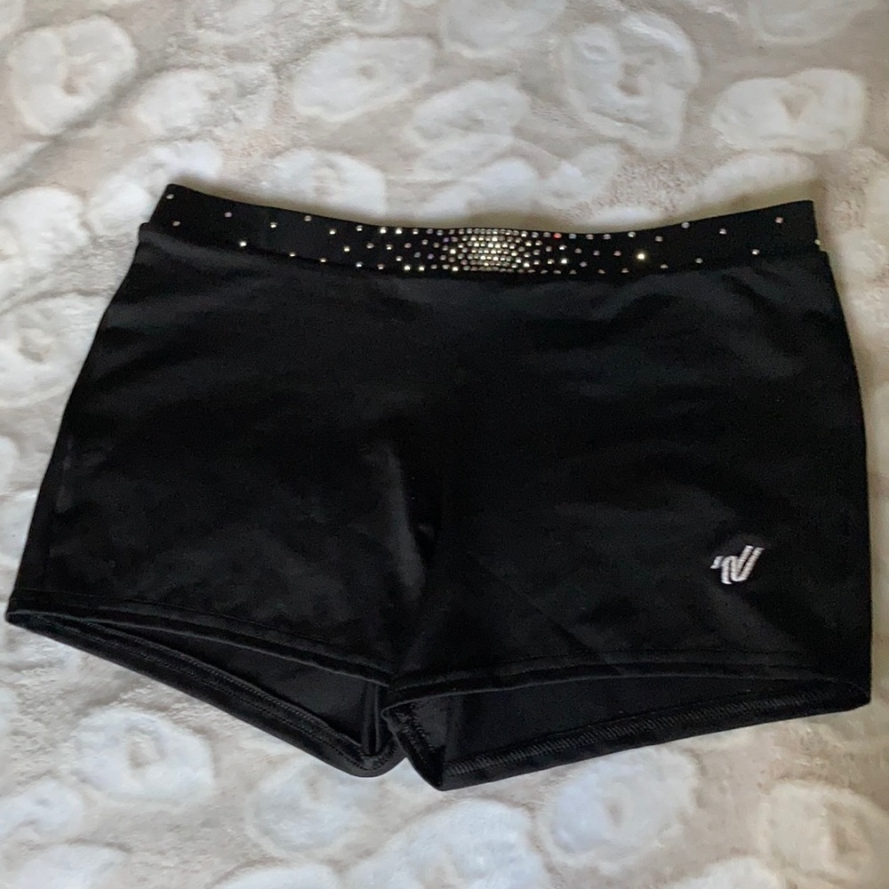 Black bedazzled band Varsity spanks